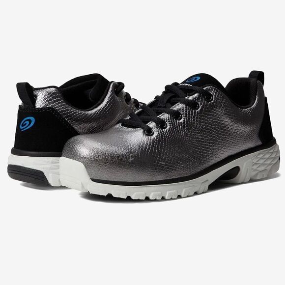 NIB New Nautilus Safety Footwear Spark CT Metallic Grey Silver Shoes 7.5M - Picture 1 of 16